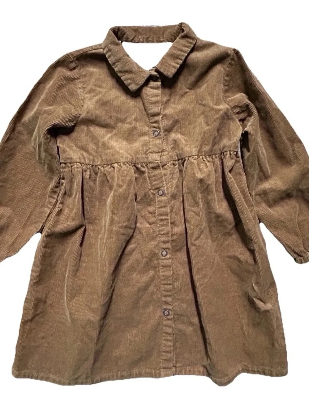Zara Baby Brown Corduroy Long Sleeve Dress Fall Thanksgiving Size 3T